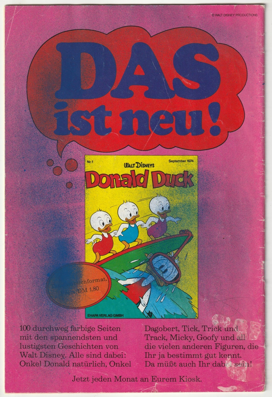 ✪  MICKYVISION #49/1974, Ehapa Verlag/Walt Disney COMICHEFT Z3