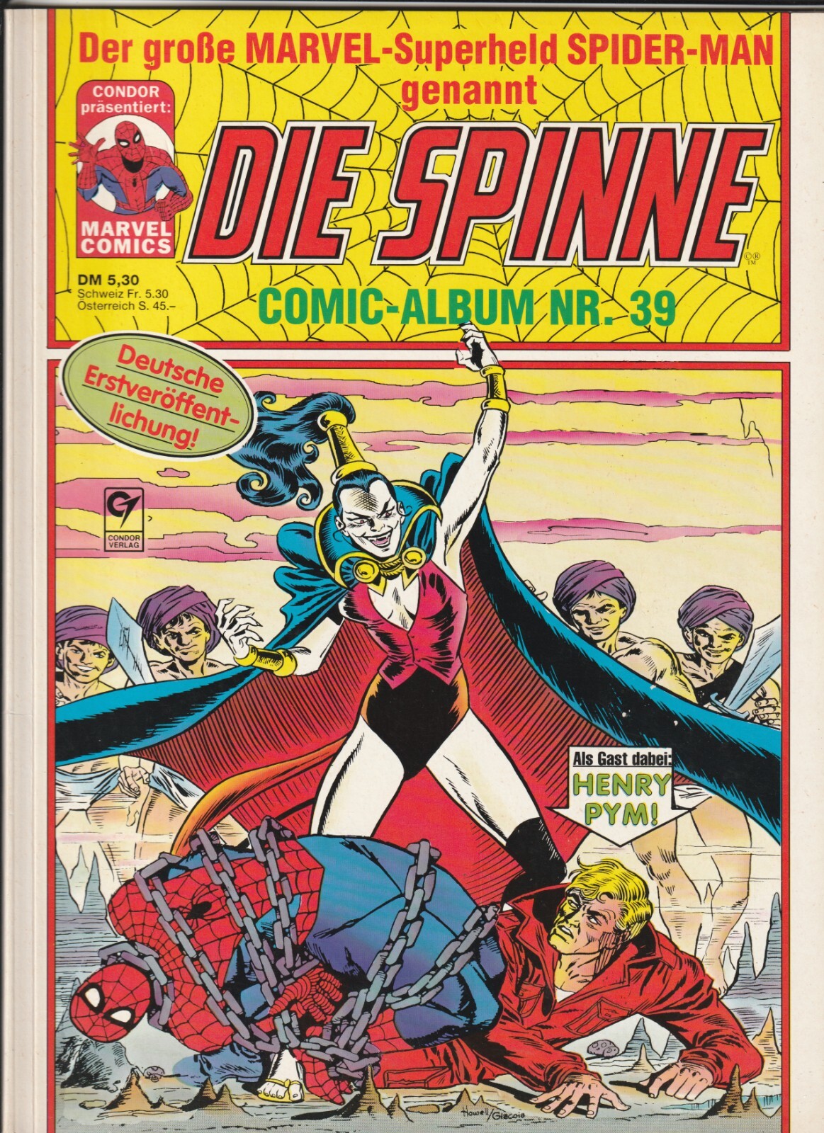 ✪ DIE SPINNE COMIC-ALBUM #39, Condor/Marvel Comics 1989 COMICALBUM Z1/1-