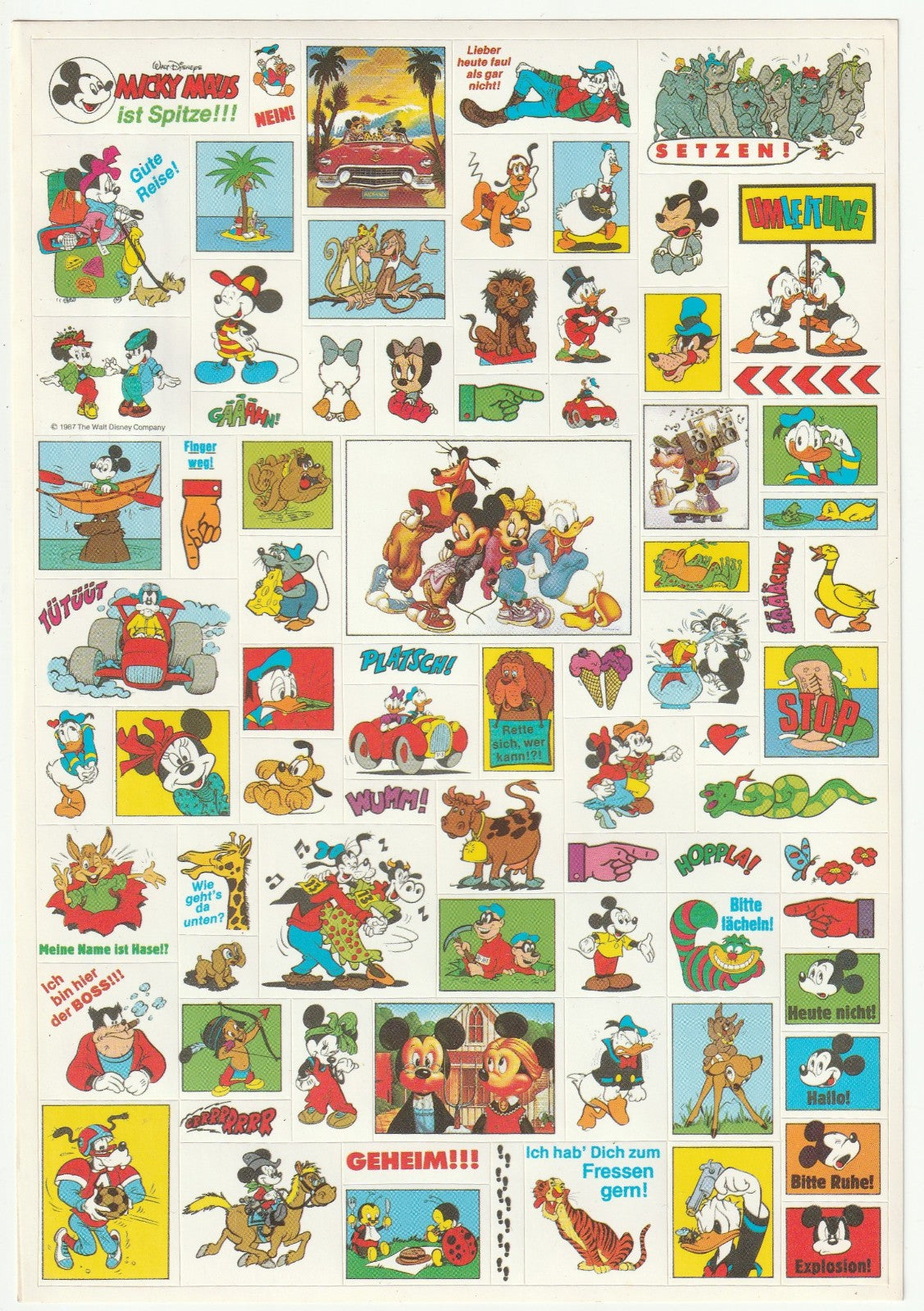 ✪ MICKY MAUS BEILAGE #?/? Micky Maus ist Spitze Sticker, Ehapa COMIC-BEILAGE NEU