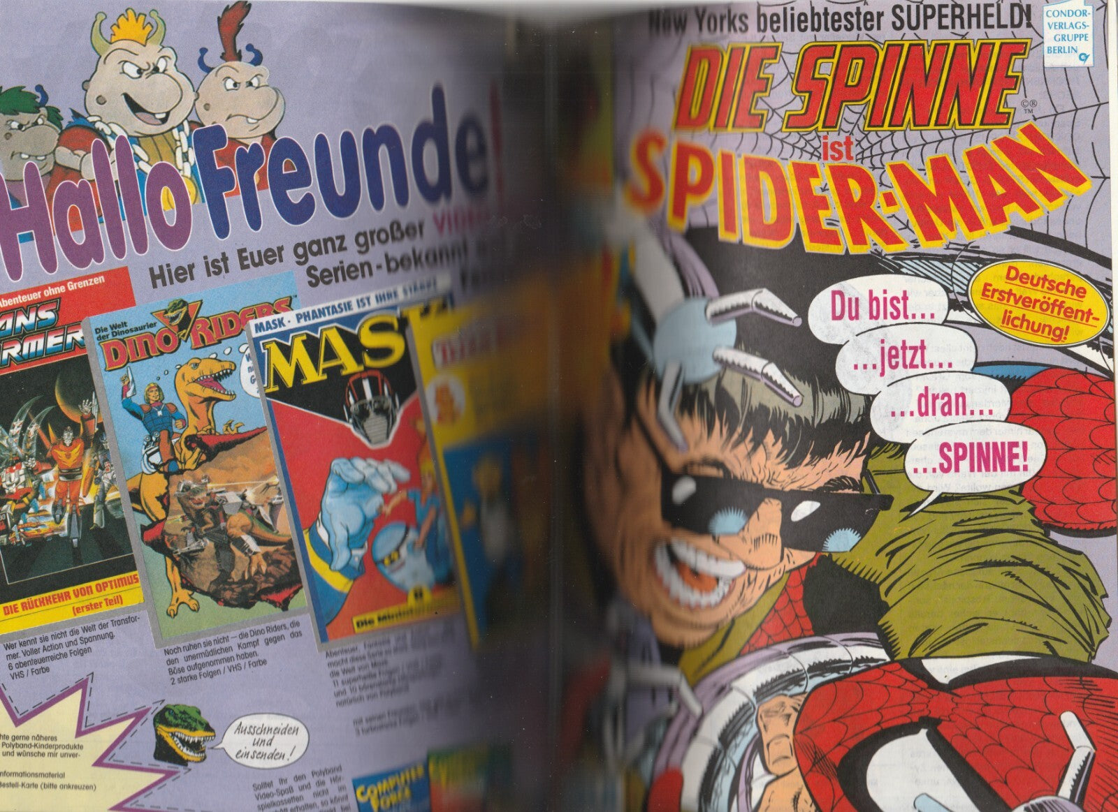 ✪ DIE SPINNE COMIC-SUPERBAND #21 (Hefte 196+198), Condor/Marvel COMICHEFT Z1-
