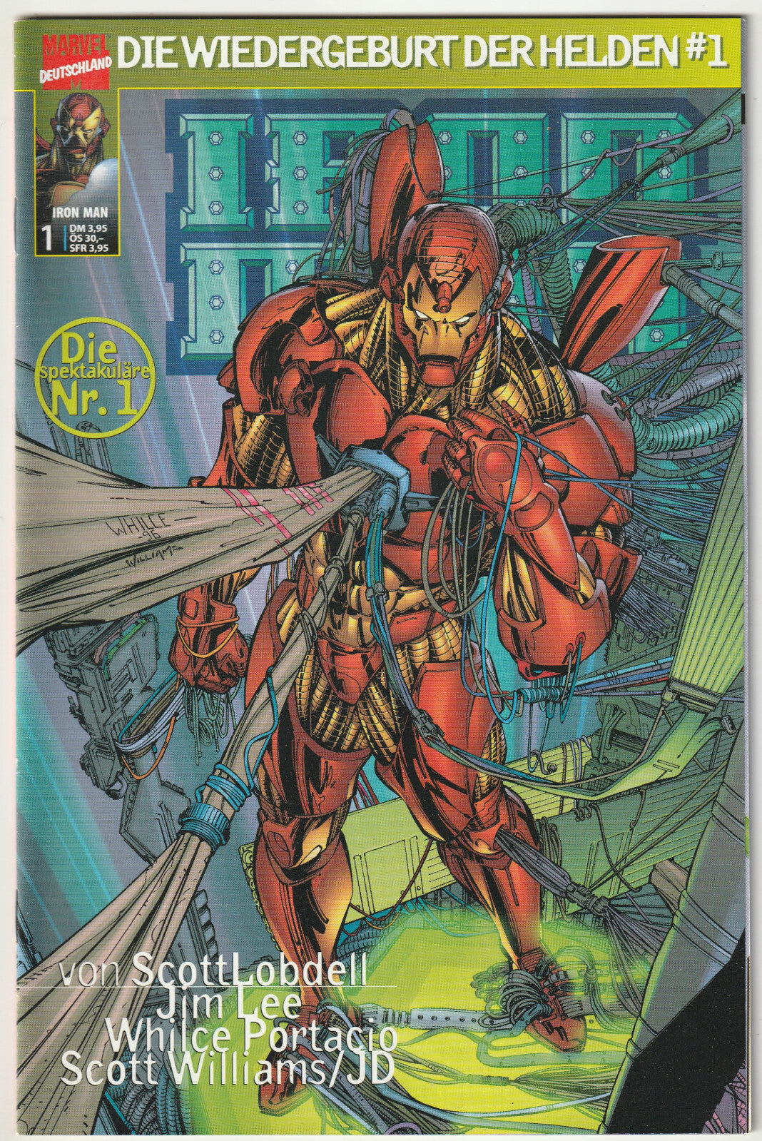 ✪ DIE WIEDERGEBURT DER HELDEN: IRON MAN #1, Marvel 1999 COMICHEFT NEUW TOP Z0-1