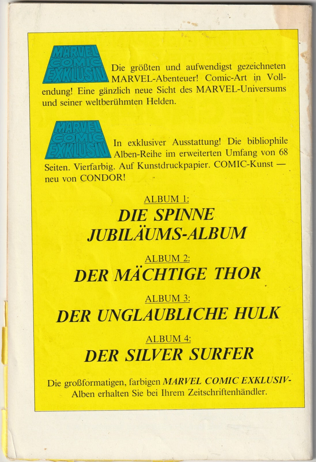 ✪ DIE SPINNE COMIC-SUPERBAND #12 (Hefte 128+131), Condor/Marvel COMICHEFT Z2