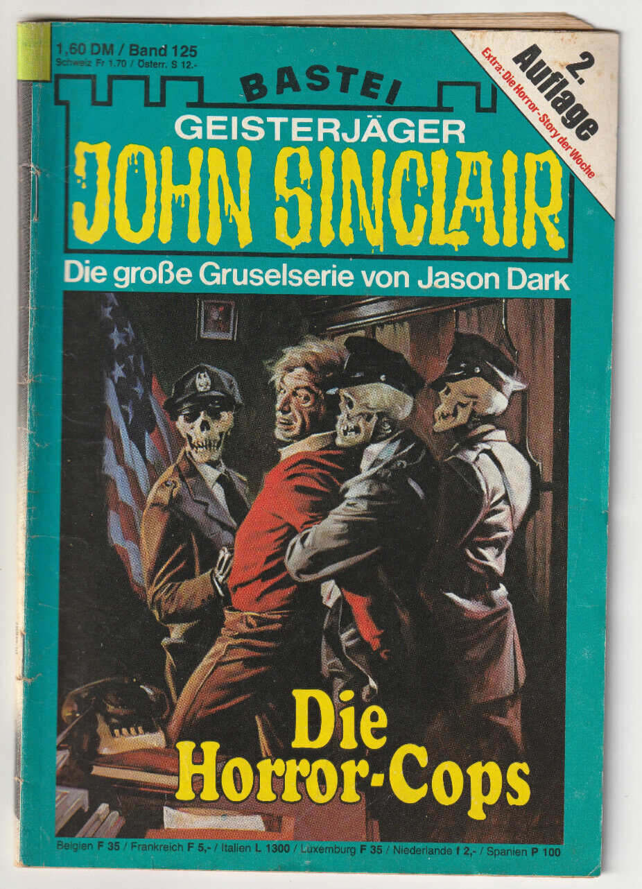 ✪ John Sinclair 2.Aufl. #125 Die Horror-Cops, Bastei | ROMANHEFT | HORROR