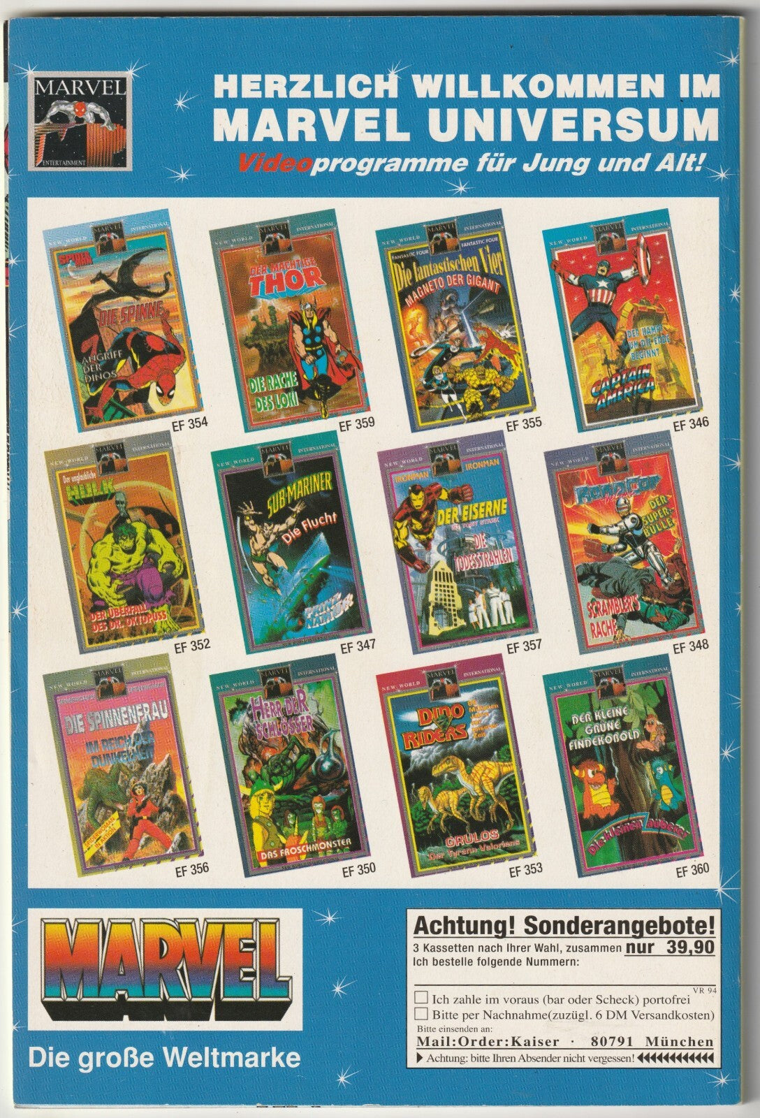 ✪ DIE SPINNE COMIC-SUPERBAND #24 (Hefte 209+213), Condor/Marvel COMICHEFT TOP Z1