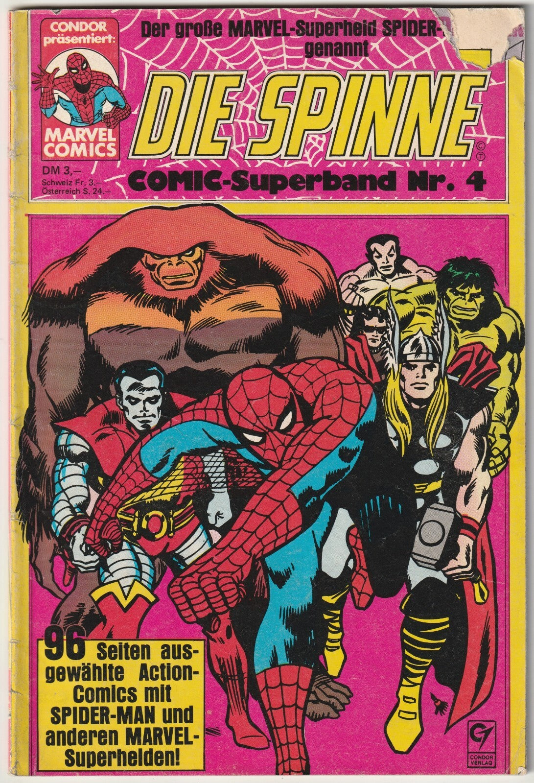✪ DIE SPINNE COMIC-SUPERBAND #4 (Hefte 47-49), Condor/Marvel COMICHEFT Z2-