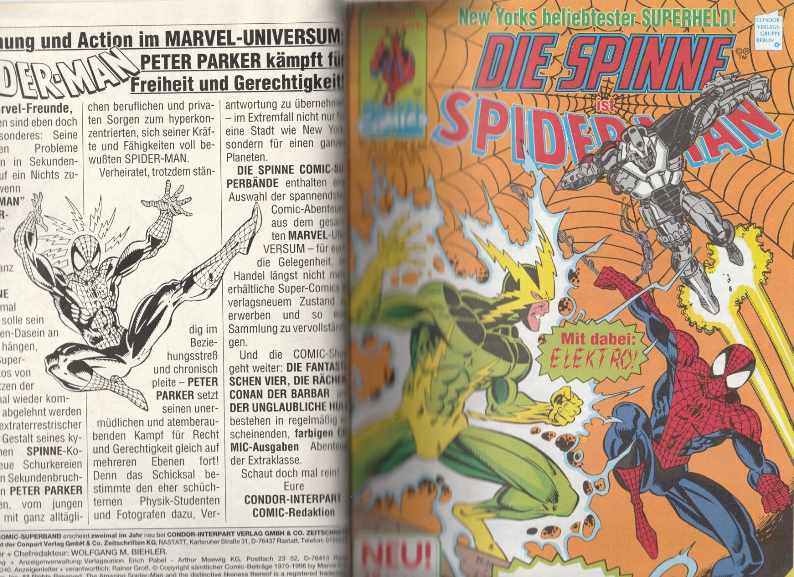 ✪ DIE SPINNE COMIC-SUPERBAND #27 (Hefte 219+224), Condor/Marvel COMICHEFT TOP Z1