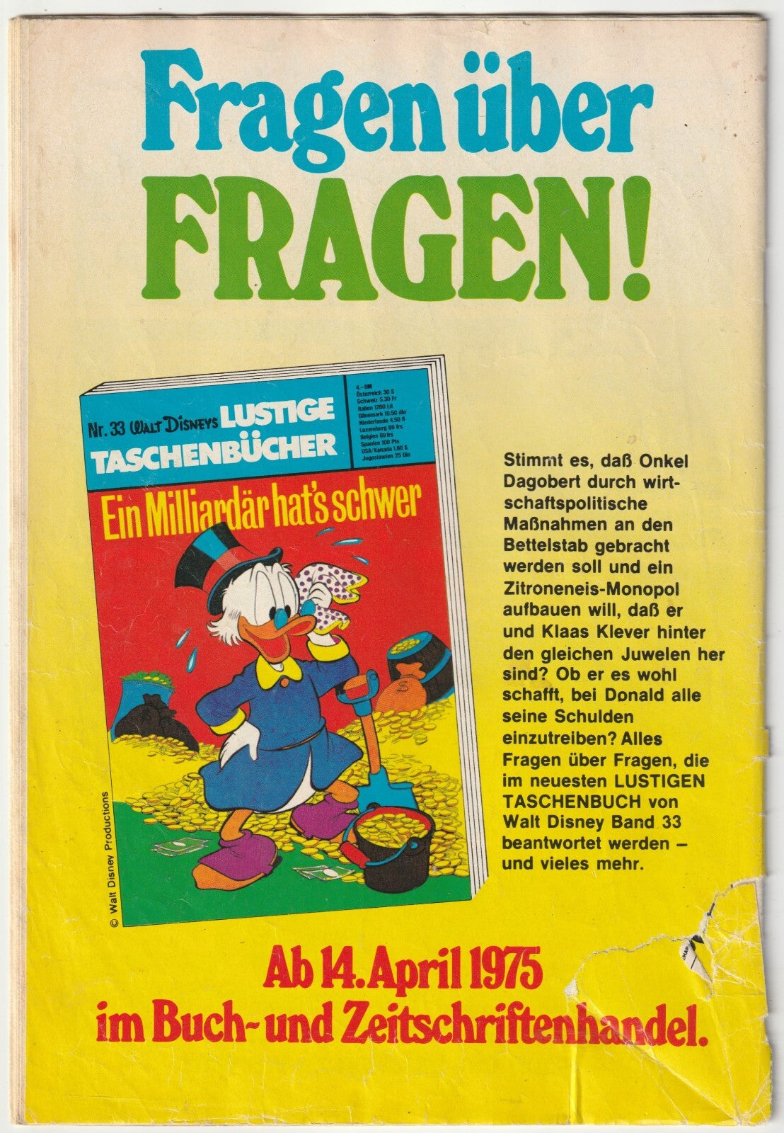✪  MICKYVISION #4/1975 Die Flußindianer, Ehapa Verlag/Walt Disney COMICHEFT Z3