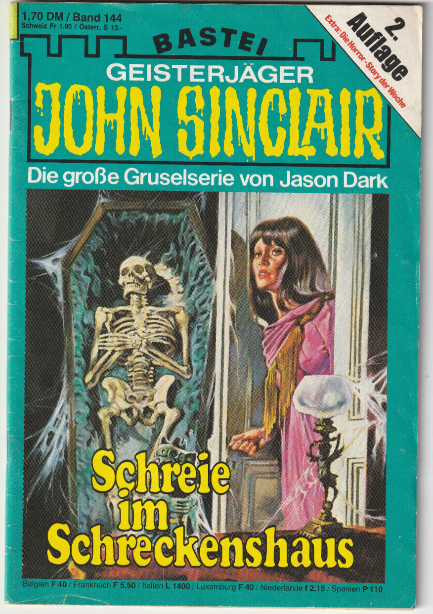 ✪ John Sinclair 2.Aufl. #144 Schreie im Schreckenshaus, Bastei | ROMANHEFT