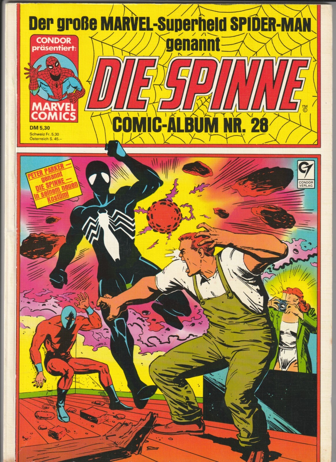 ✪ DIE SPINNE COMIC-ALBUM #28, Condor/Marvel Comics 1986 COMICALBUM Z1/1-
