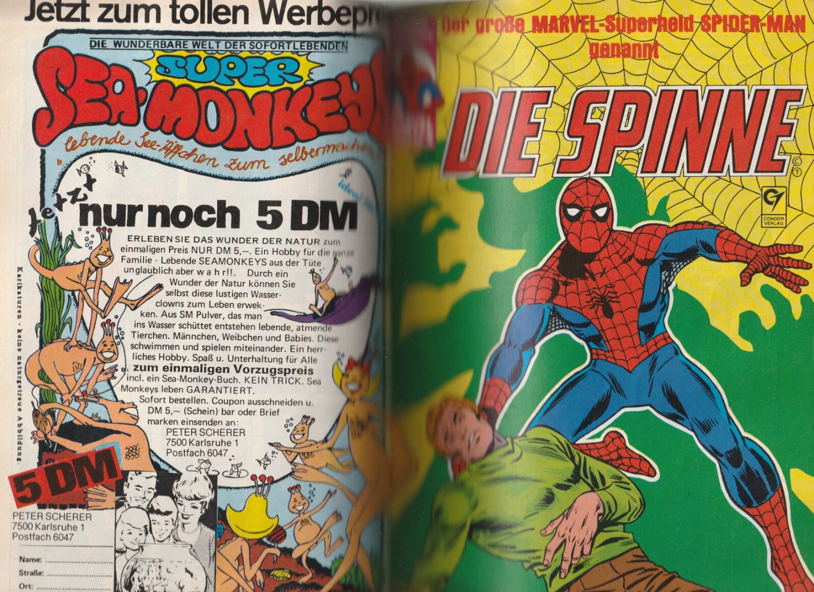 ✪ DIE SPINNE COMIC-SUPERBAND #3 (Hefte 26-28), Condor/Marvel COMICHEFT Z1-