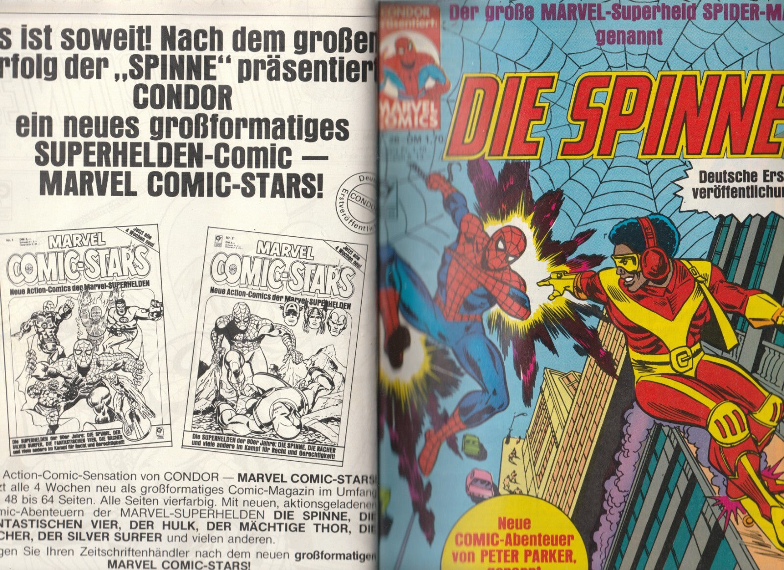 ✪ DIE SPINNE COMIC-SUPERBAND #3 (Hefte 26-28), Condor/Marvel COMICHEFT Z1-
