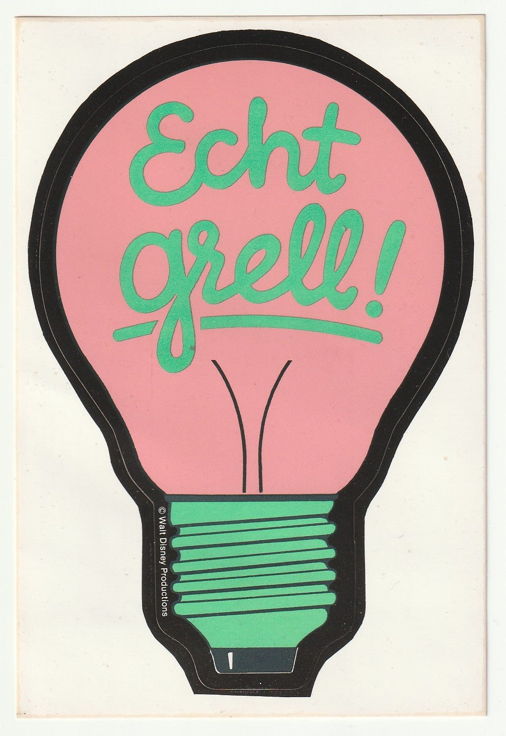 ✪ MICKY MAUS BEILAGE #?/? Glühbirne "Echt grell!" Sticker COMIC-BEILAGE NEUW