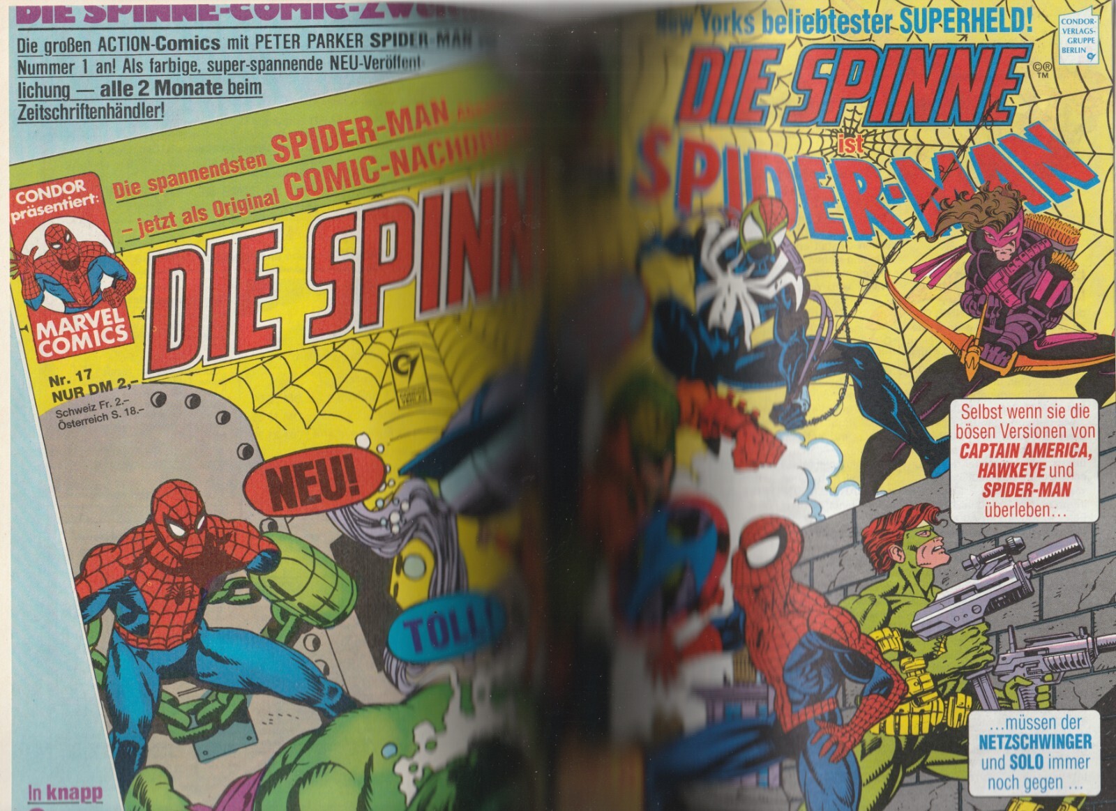 ✪ DIE SPINNE COMIC-SUPERBAND #25 (Hefte 174+217), Condor/Marvel COMICHEFT TOP Z1